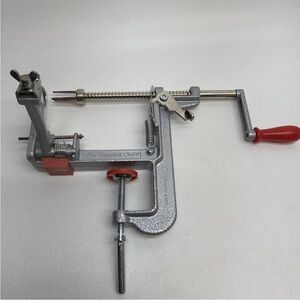 The Pampered Chef Silver and Red Apple Peeler